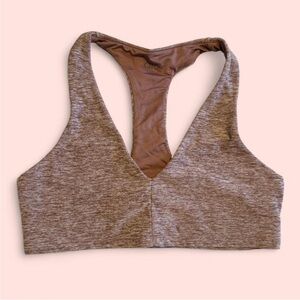 NWOT Heathered Pink Racerback Sports Bra